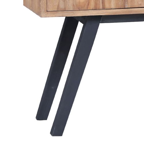 Страничен шкаф, 110x30x75 см, тик масив