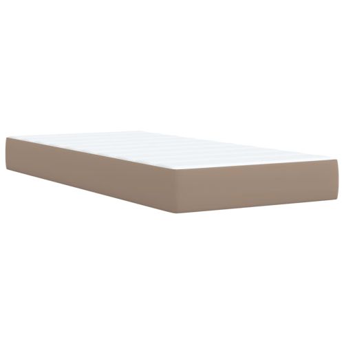 Боксспринг легло с матрак, капучино, 100x200см, изкуствена кожа