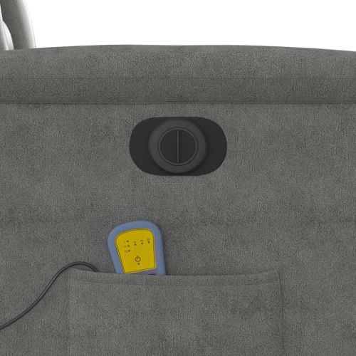 Електрически масажен наклоняем стол тъмносив