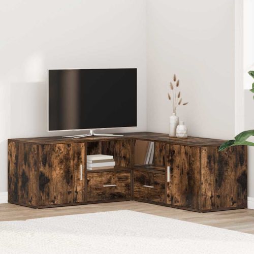 Ъглов шкаф, опушен дъб, 200x40x45 см, инженерно дърво