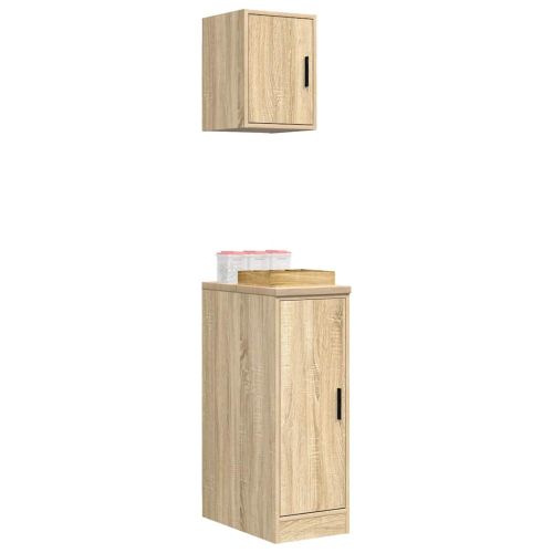 гаражни шкафове, 2 бр, сонома дъб, инженерно дърво