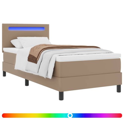 Легло с пружинирана основа Капучино 100 x 200 cm Изкуствена