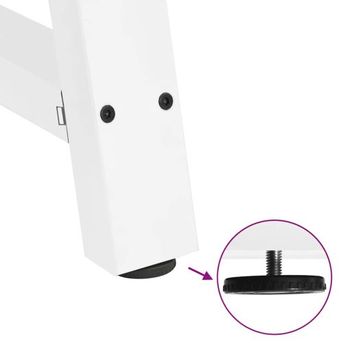 Крака за трапезарна маса, А-образни, 2 бр., бели, 80x(72-73) см, стомана