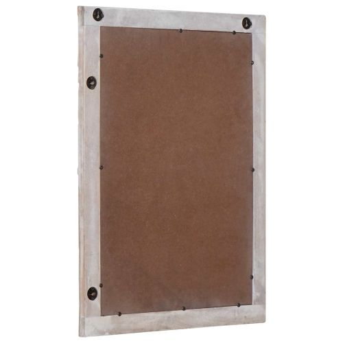 Стенни огледала Бяло 70 x 50 cm Солидно мангово дърво