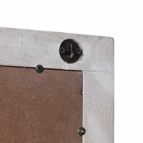 Стенни огледала Бяло 70 x 50 cm Солидно мангово дърво