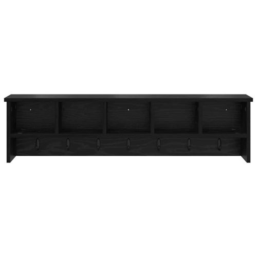 Стенен закачалка за палта с рафт Черния дъб 100 x 16 x 26 см