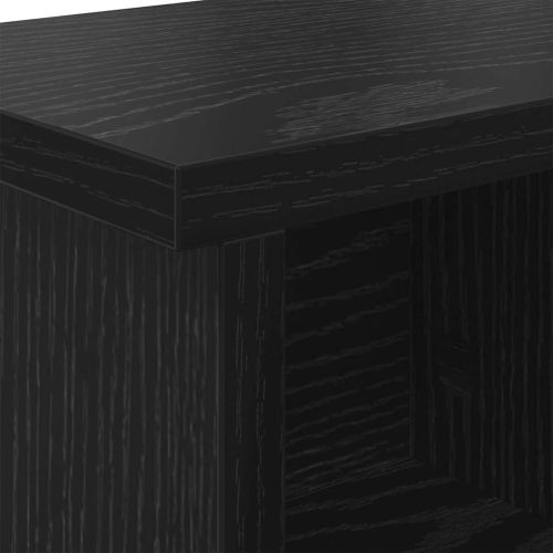 Стенен закачалка за палта с рафт Черния дъб 100 x 16 x 26 см
