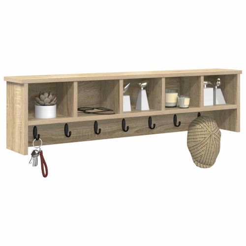 Стенен закачалка за палта с рафт Сонома дъб 100 x 16 x 26 см