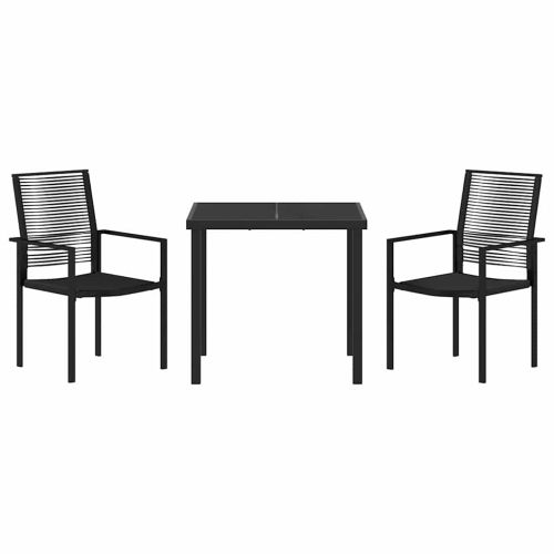 Комплект за хранене в градината 3 pcs Черно