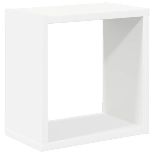 Стенни кубични рафтове, 4 бр, бели, 26x15x26 см
