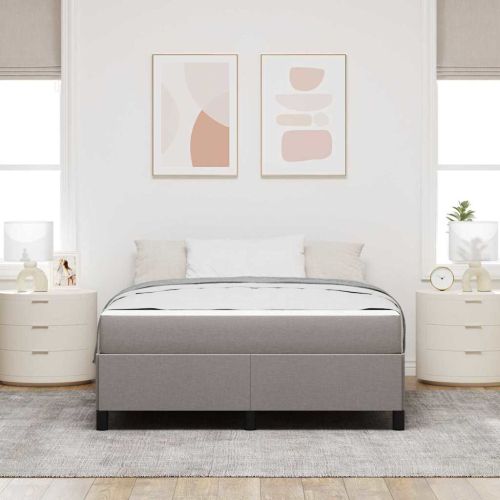 Легло с пружинирана основа Таупе 140 x 200 cm текстил