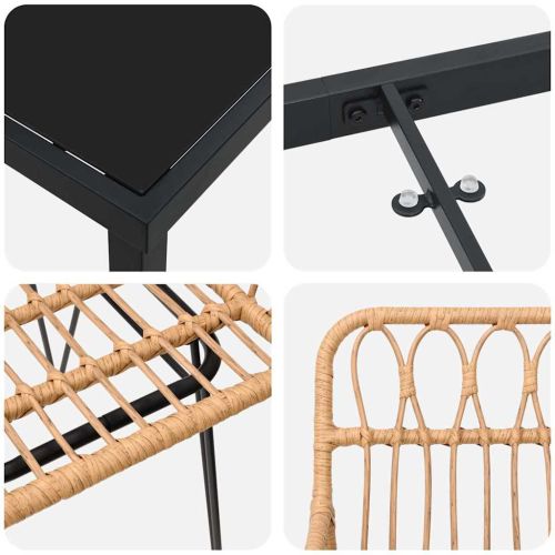 Комплект за хранене в градината 3 pcs Кафяво