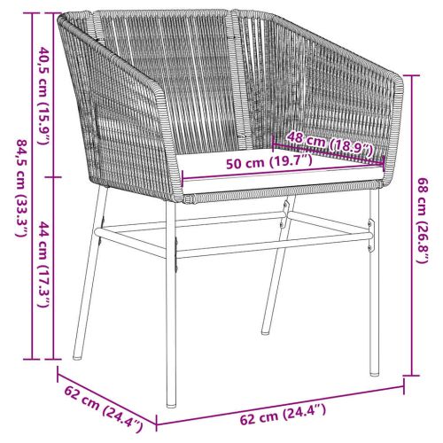 Комплект за хранене в градината с възглавница 3 pcs Черно