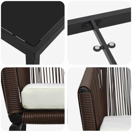 Комплект за хранене в градината 5 pcs Кафяво