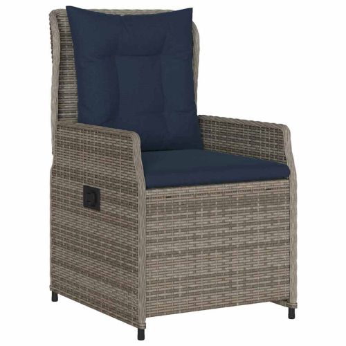 Комплект за хранене в градината 3 pcs Сив Полиратан