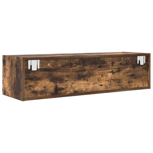 ТВ шкаф опушен дъб 100x31x25,5 см Инженерна дървесина