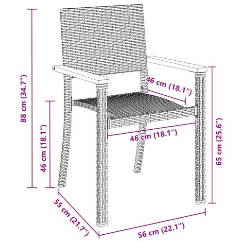 Комплект за хранене в градината 5 pcs Черно
