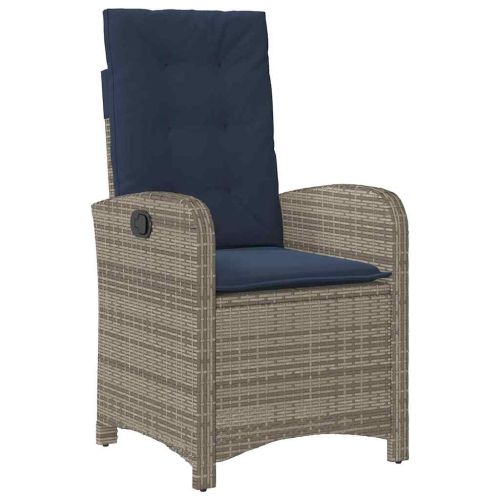 Комплект за хранене в градината 3 pcs Сив полиратан