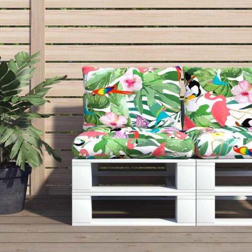 Палетни възглавници, 2 бр, многоцветни, плат Оксфорд