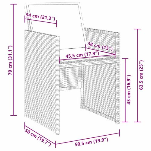 Комплект за хранене в градината 5 pcs Бежово полиратан