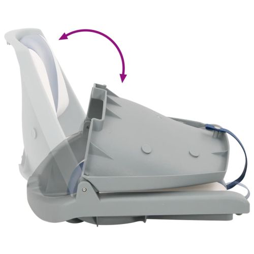 Сгъваеми седалки за лодка от 4 части със синьо-бяла възглавница