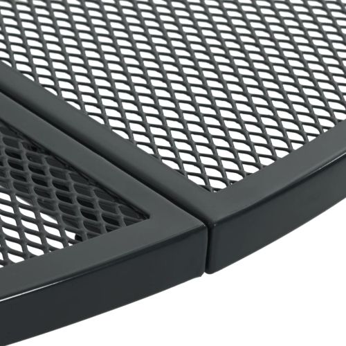 Стифиращи градински столове 5 части антрацит боядисана стомана