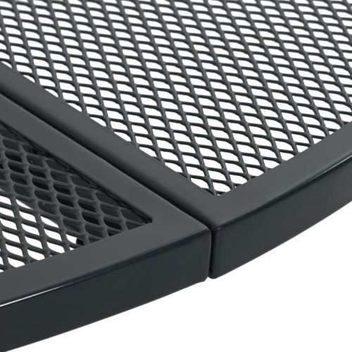 Градински столове, 5 части, антрацит, прахово боядисана стомана