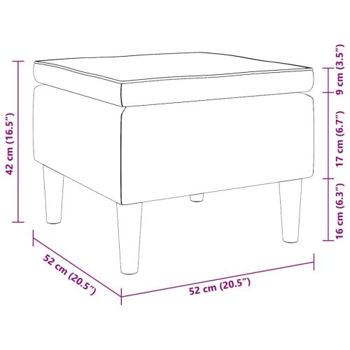 Табуретка с дървени крака, тъмнокафява, текстил