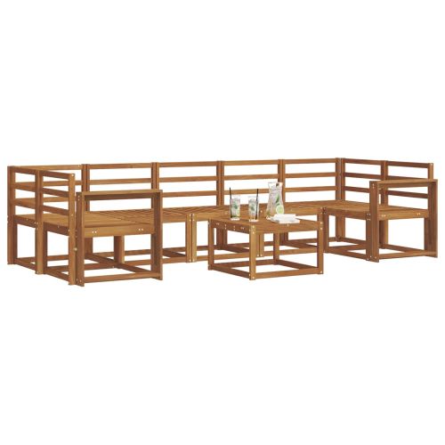 Комплект дивани за открито 8 pcs Естествен