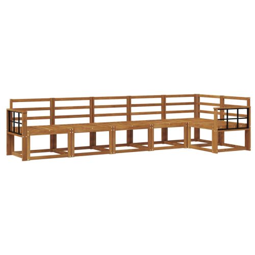 Комплект дивани за открито 6 pcs Естествен