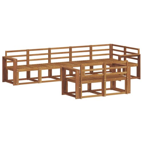 Комплект дивани за открито 8 pcs Естествен