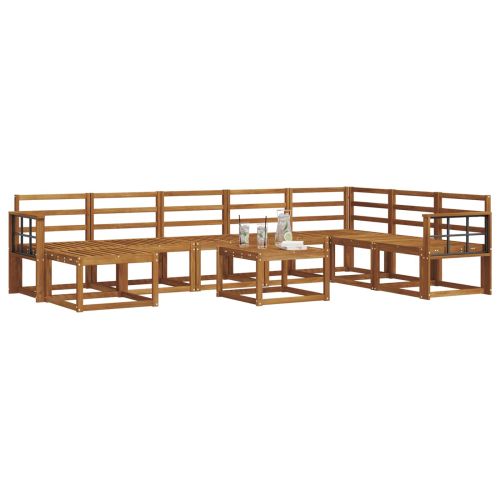 Комплект дивани за открито 9 pcs Естествен