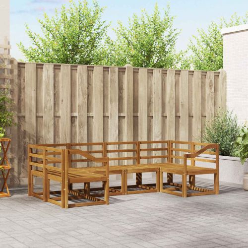 Комплект дивани за открито 6 pcs Естествен