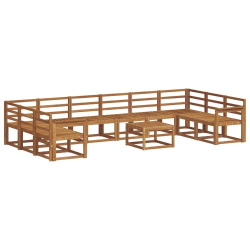 Комплект дивани за открито 11 pcs Естествен