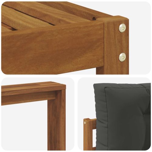 Комплект дивани за открито 5 pcs Натурален и Антрацит