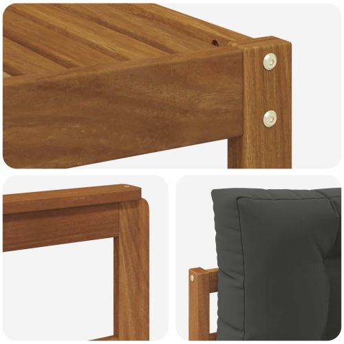 Комплект дивани за открито 8 pcs Натурален и Антрацит