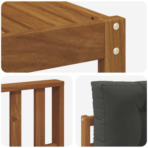 Комплект дивани за открито 8 pcs Натурален и Антрацит