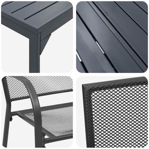 Комплект за хранене в градината 7 pcs Антрацит