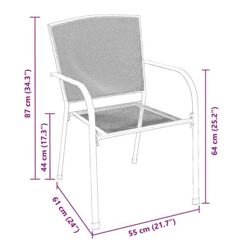 Комплект за хранене в градината 7 pcs Антрацит