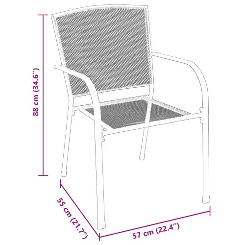 Комплект за хранене в градината 9 pcs Антрацит Стомана