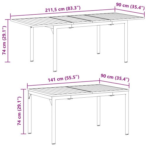 Комплект за хранене в градината 9 pcs Антрацит Стомана