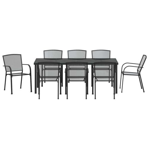 Комплект за хранене в градината 9 pcs Антрацит