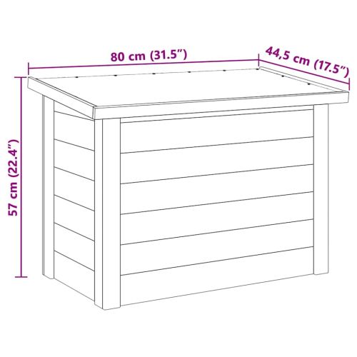 Кутия за съхранение Естествен 80 x 44,5 x 57,5 см