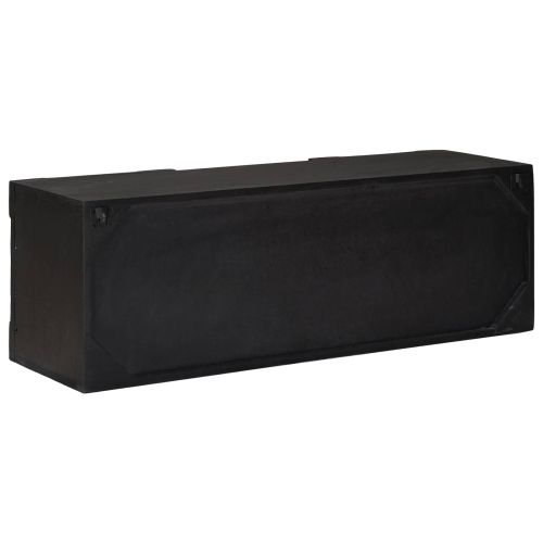ТВ шкаф с рафт със съхранение с врата Черен 105 x 30 x 35 см
