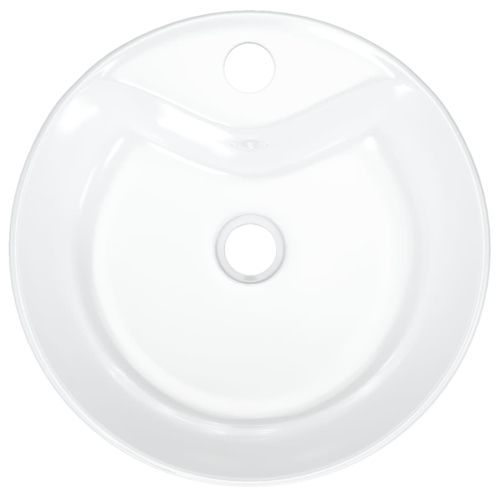 Мивка, бяла, 40x14,5 см, керамична, кръгла