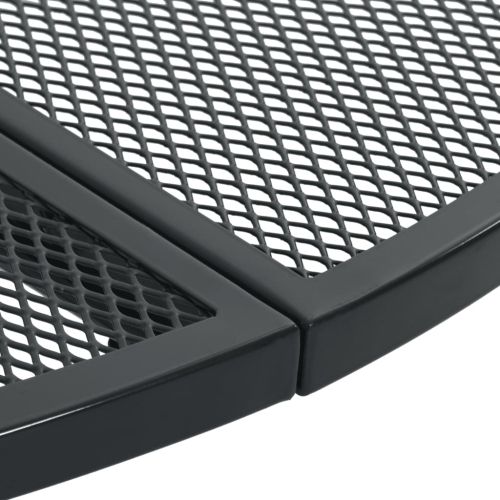 Стифиращи градински столове 5 части антрацит боядисана стомана