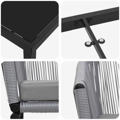 Комплект за хранене в градината 3 pcs Антрацит