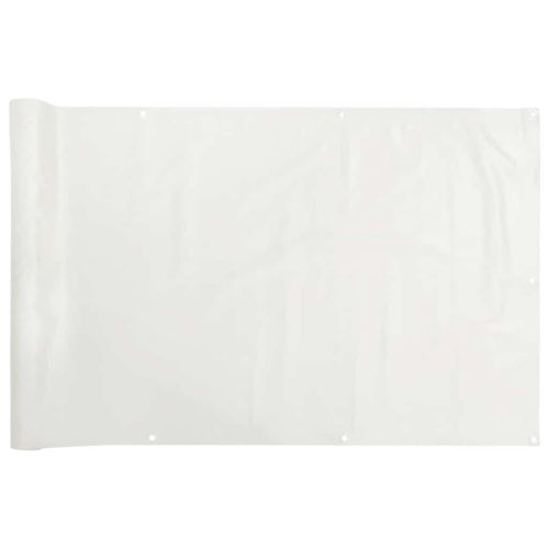 Параван за тераса, бял, 300x75 см, PVC