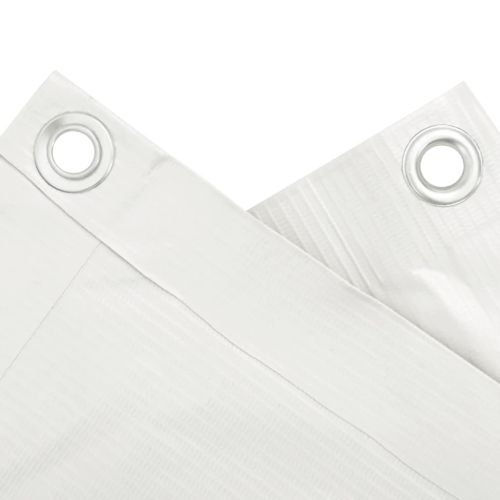 Параван за тераса, бял, 300x75 см, PVC