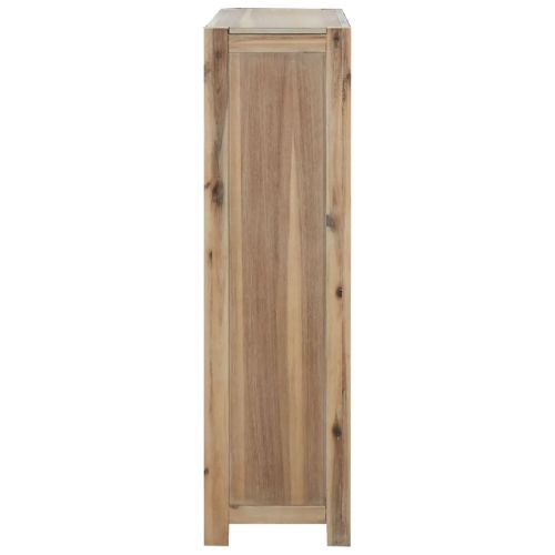 Библиотека с 4 рафта, 80x30x110 см, акациево дърво масив
